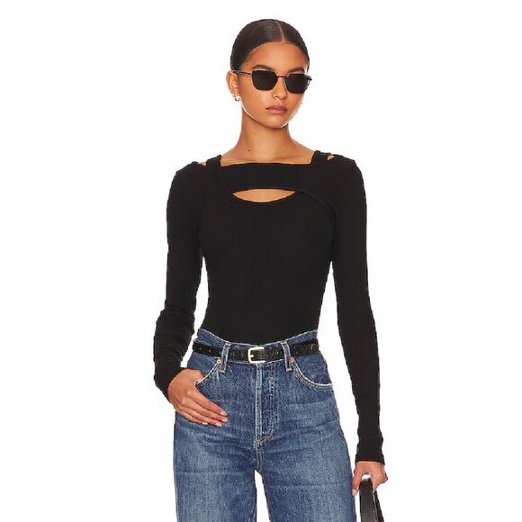 Citizens of Humanity Dasha Bodysuit in Black - Picture 1 of 12